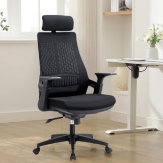 1.8M executive office desk, ergonomic office seat,4-drawers filing cabinet