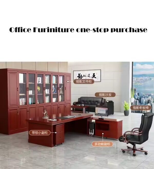 4-drawers filing office cabinet,5-seater executive office sofa, mahogany coat hanger