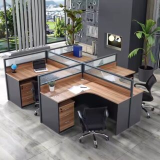1.4M executive office desk, ergonomic office seat ,3-drawers filing cabinet