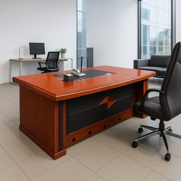 2.4M executive office desk, wooden credenza, 5-seater executive sofa, visitors office seat