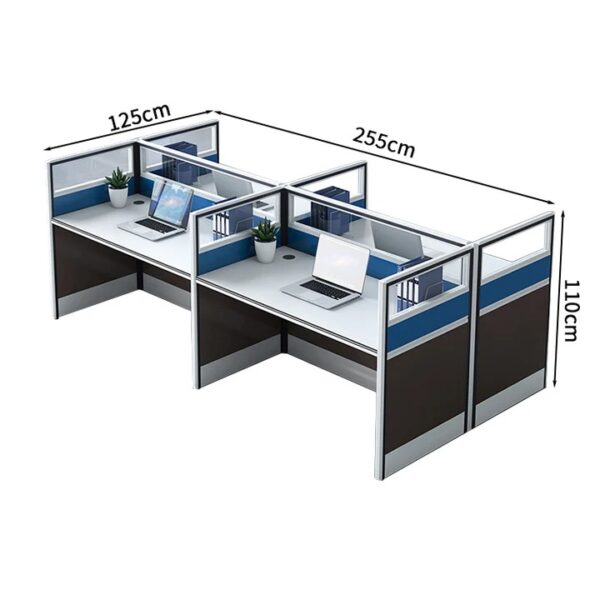 Clerical office seat, wooden credenza, 2-door filing cabinet,2.4m board4room table , catalina visitors seat,2-way office workstation