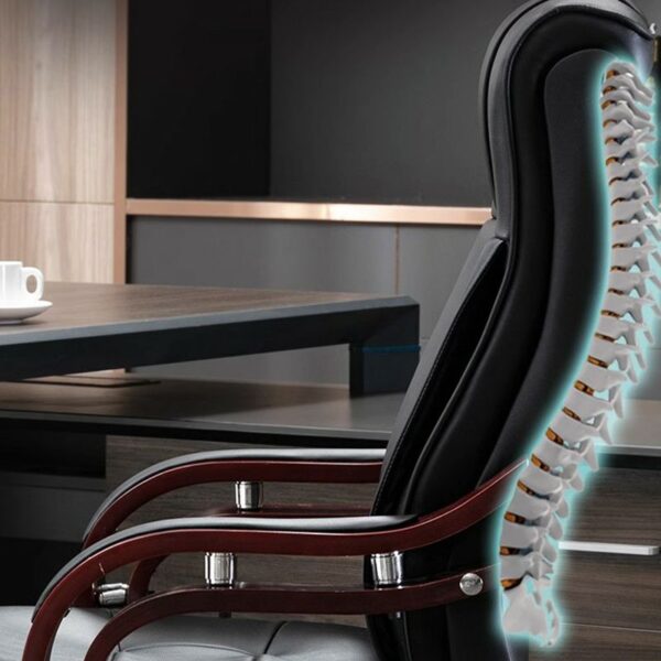 2.4m executive office desk, executive recliner office seat ,mahogany coat hanger, 2-door filing cabinet