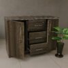 1.4m executive office desk,ergonomic office seat, 4-drawer filing cabinet
