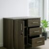 1.4m executive office desk,ergonomic office seat, 4-drawer filing cabinet