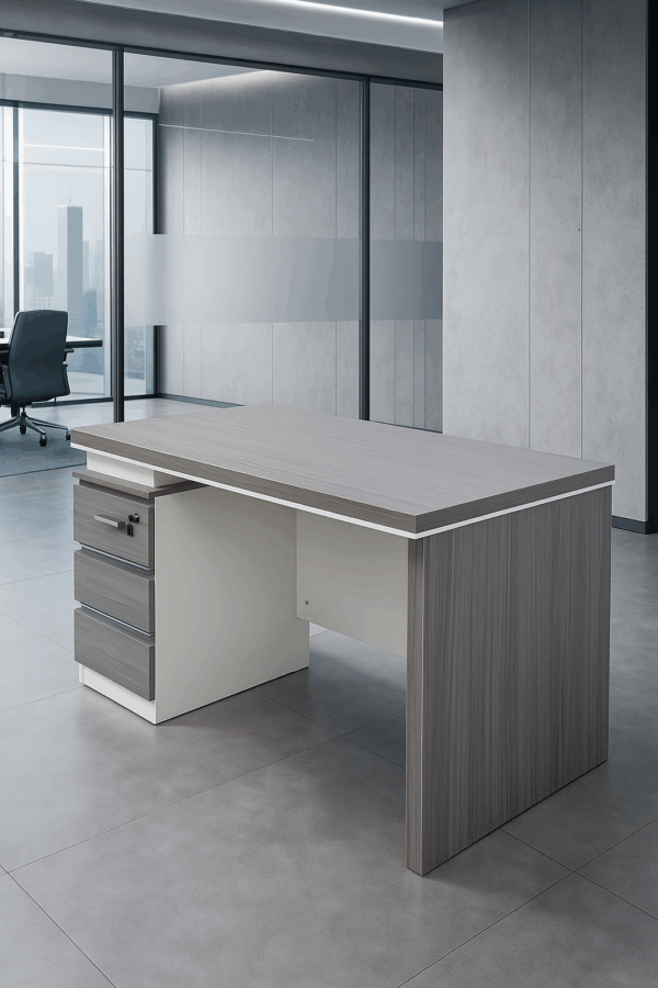 4-Way office workstation, ergonomic office seat, 1.2m office desk, headrest office seat