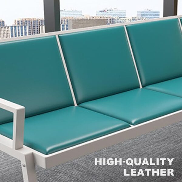 1.4m reception desk, cashier office seat, 5-seater waiting bench,2-door filing cabinet, wooden credenza