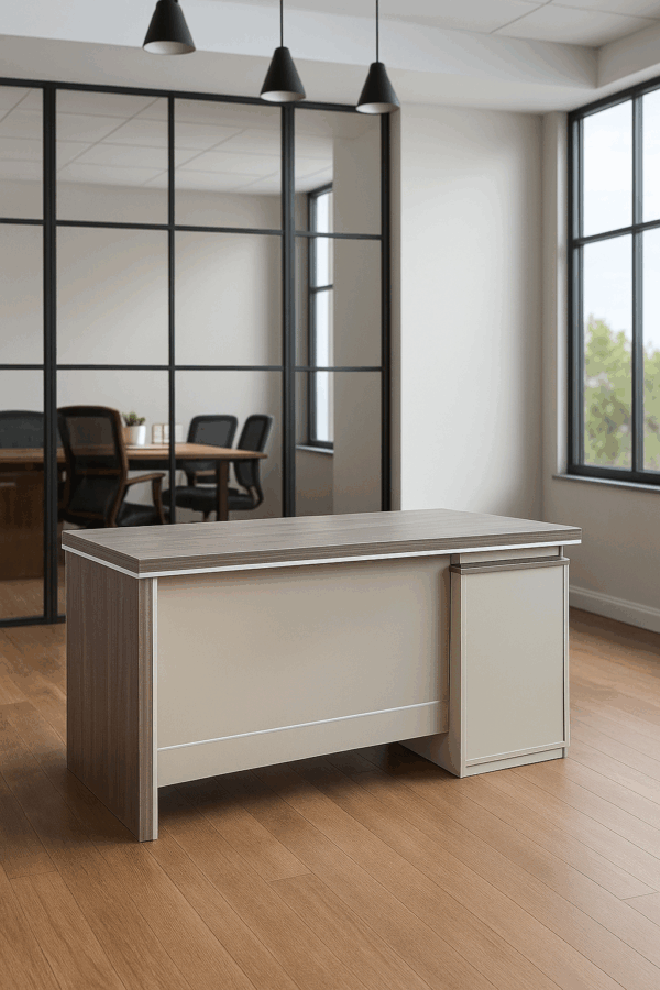 4-Way office workstation, ergonomic office seat, 1.2m office desk, headrest office seat