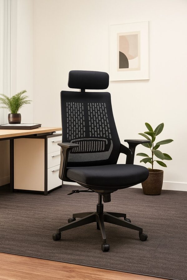 1.6m executive desk, ergonomic office seat ,1-way office workstation ,clerical office seat, executive visitors seat