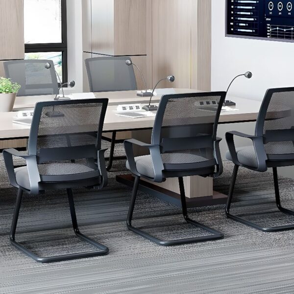 reception desk, workstation, conference seat, secretarial seat, foldable seat, boardroom table, credenza, office desk, executive seat