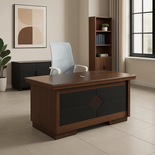 reception desk, workstation, coat hanger, filling cabinet, office desk, safe, credenza, ergonomic seat