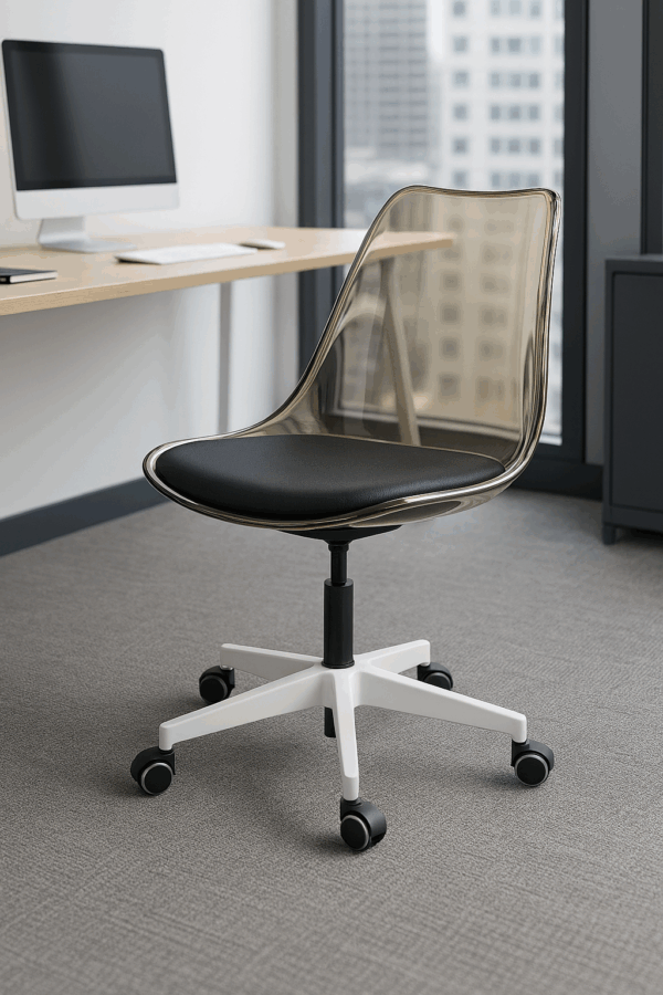 Boardroom table, reception desk, foldable seat, 4-way workstation, filling cabinets, visitor seat, secretarial seat, ergonomic seat, high cashier reception seat