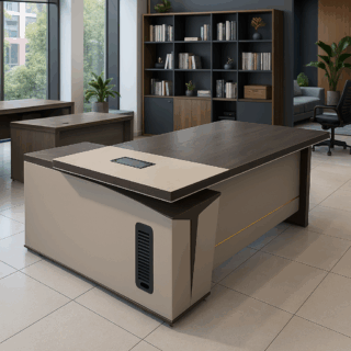 reception desk, butterfly seat, coat hanger, workstation, filling cabinet, conference table, ergonomic seat, study desk