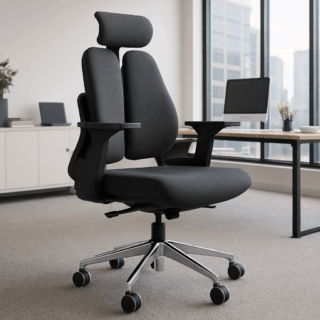 ergonomic seat, coat hanger, boardroom table, filling cabinet, waiting bench, workstation