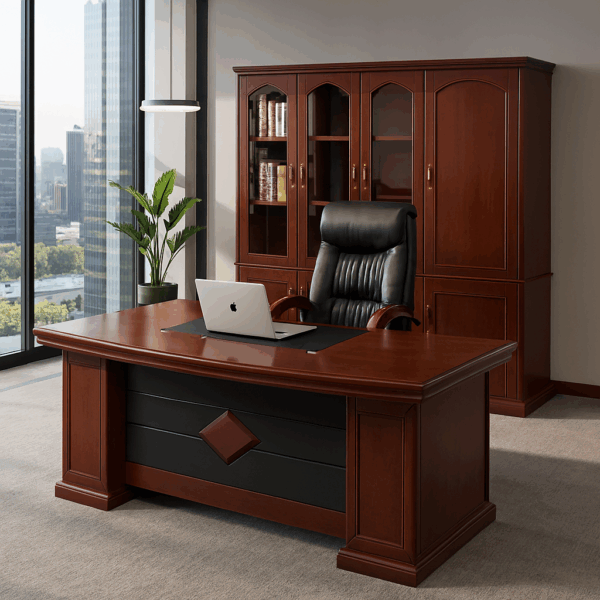 Executive desk, safe, boardroom table, workstation, secretarial seat, clerical seat, filling cabinet, adjustable table, reception desk, waiting bench