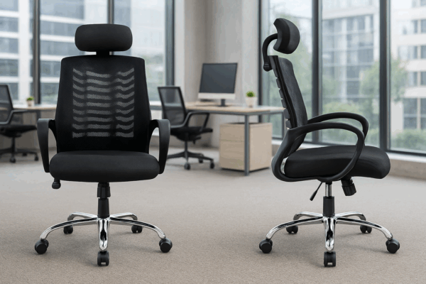 ergonomic seat, coat hanger, visitor seat, boardroom table, filling cabinet, safe, workstation