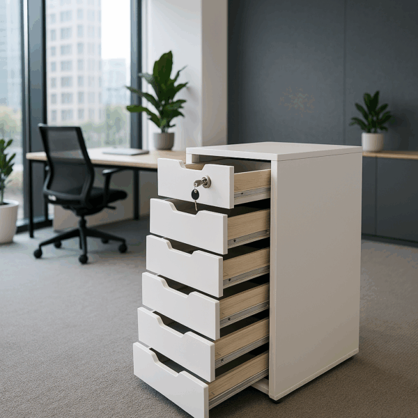 waiting sofa, workstation, reception desk, safe, filling cabinet, office seat
