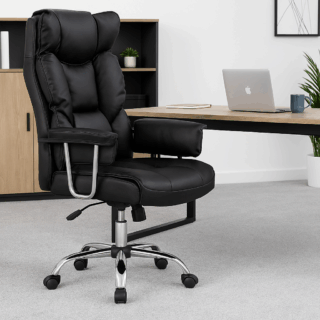 ergonomic seat, coat hanger, visitor seat, boardroom table, filling cabinet, safe, workstation