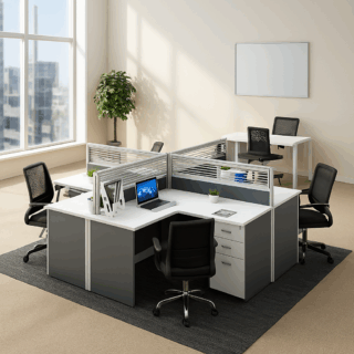 safe, boardroom table, executive seat, workstation, credenza, office desk, coat hanger, waiting bench, mesh seat