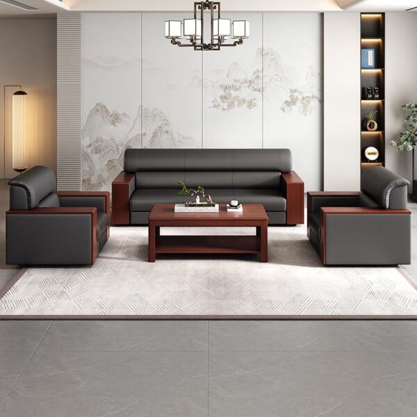 reception desk, filling cabinet, Eames table, waiting bench, credenza, coffee table, conference seat, waiting sofa