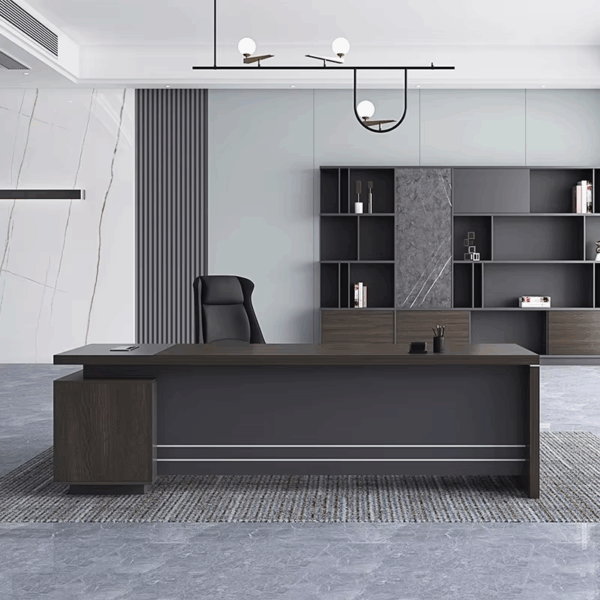 coat hanger, reception desk, executive desk, secretarial seat, boardroom table, filling cabinet, safe