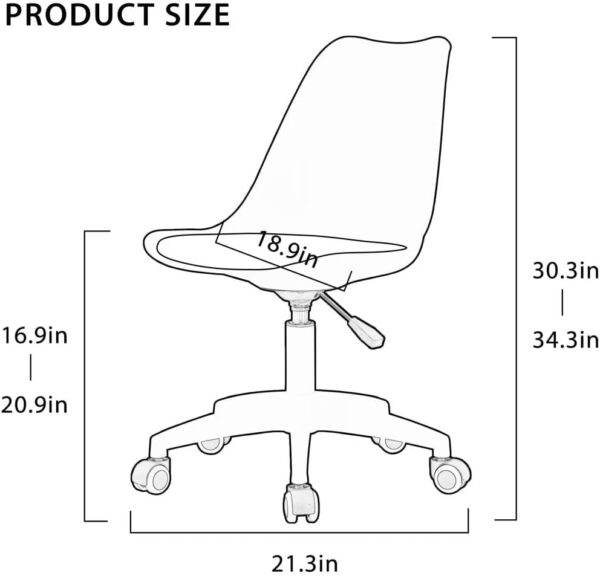 Eames Padded Adjustable Office Seat - Image 3