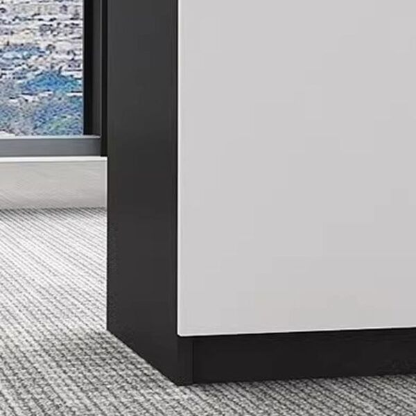 reception desk, safe, executive desk, secretarial seat, wooden cabinet, visitor seat, office desk, boardroom table, Eames seat, Cabinet