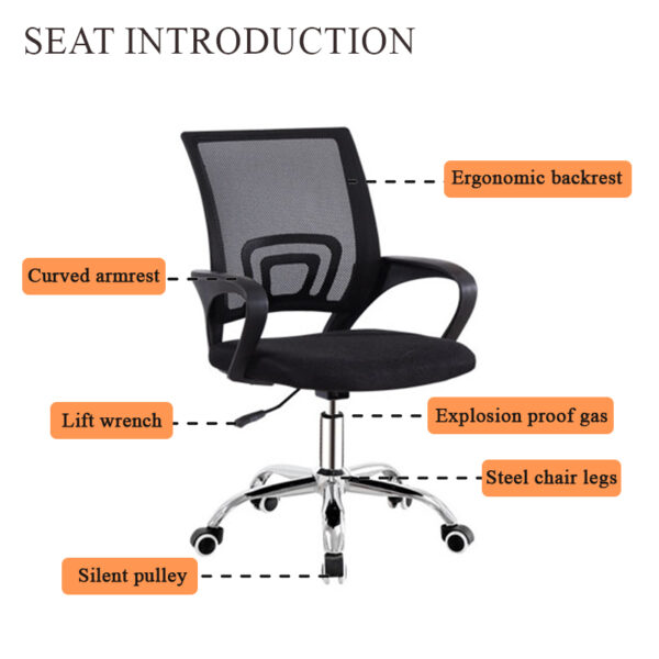 secretarial seat, waiting bench, visitor seat, workstation, coffee table, executive desk, pedestal, credenza, wooden cabinet, advanced desk, mesh seat
