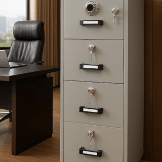 safe, visitor seat, credenza, filling cabinet, workstation, coffee table, advanced desk, office seat, Eames table