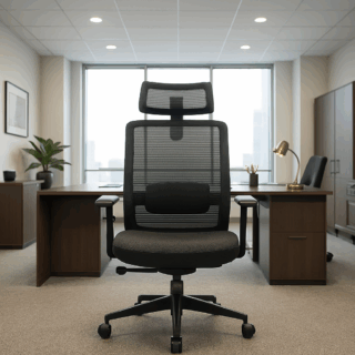 coat hanger, workstation, filling cabinet, ergonomic seat, secretarial seat, executive seat