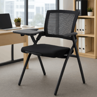 ergonomic seat, coat hanger, visitor seat, boardroom table, filling cabinet, safe, workstation