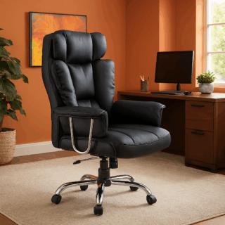 workstation, filling cabinet, waiting sofa, leather seat, advanced desk, safe, coat hanger, credenza