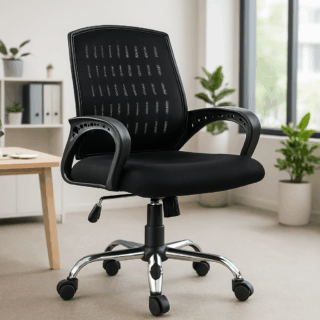 orthopedic seat, boardroom table, safe. visitor seat, foldable desk, filling cabinet, reception desk, coat hanger, credenza