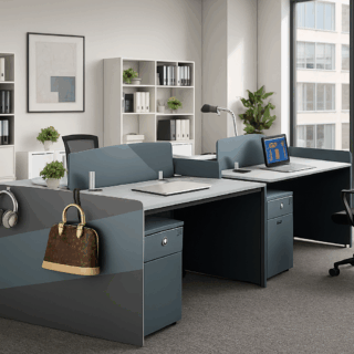 visitor seat, workstation, ergonomic seat, board room table, waiting bench, waiting sofa, coat hanger, wooden cabinet, coffee table
