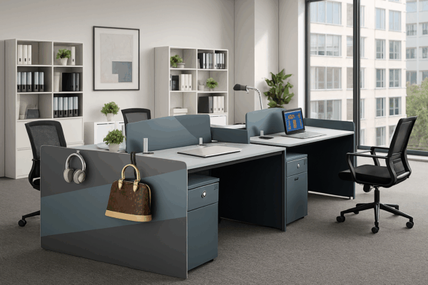 visitor seat, workstation, ergonomic seat, board room table, waiting bench, waiting sofa, coat hanger, wooden cabinet, coffee table