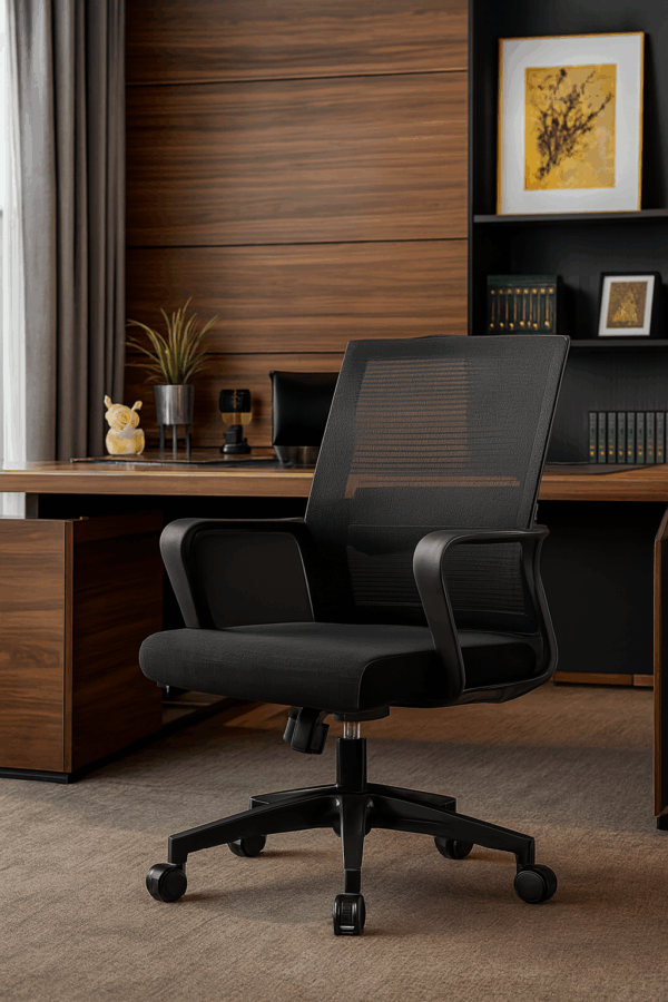 office desk, visitor seat, metallic cabinet, office seat, boardroom table, pedestal, metallic cabinet, modular workstation