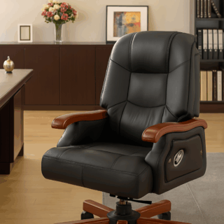 executive desk, conference table, study desk, visitor seat, waiting sofa, wooden cabinet, coat hanger, Eames seat, safe, lockable cabinets