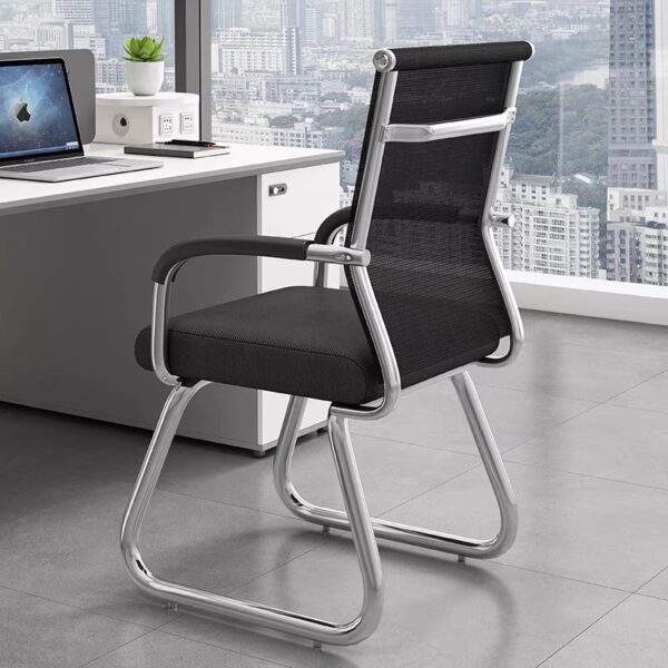 visitor seat, strong mesh seat, office desk, metallic cabinet, reception desk, coat hanger, boardroom table, office seat, safe