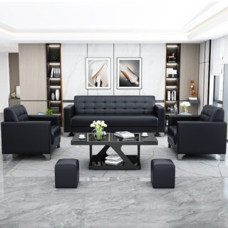 conference seat, boardroom table, visitor seat, executive desk, waiting sofa, reception desk, coat hanger