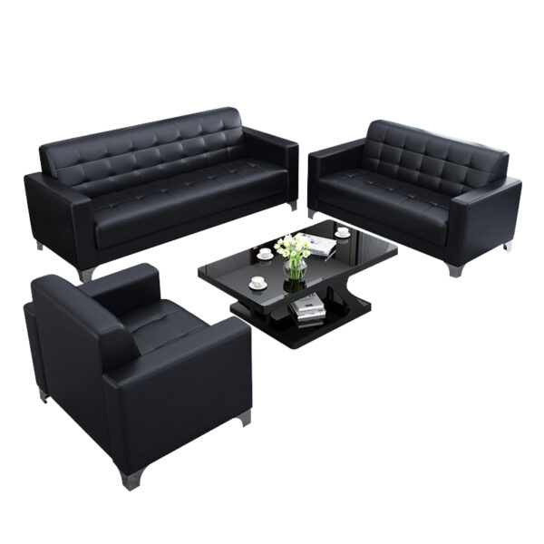 conference seat, boardroom table, visitor seat, executive desk, waiting sofa, reception desk, coat hanger