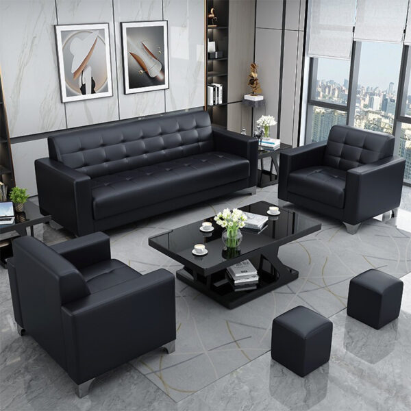 conference seat, boardroom table, visitor seat, executive desk, waiting sofa, reception desk, coat hanger