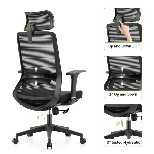 coat hanger, workstation, filling cabinet, ergonomic seat, secretarial seat, executive seat