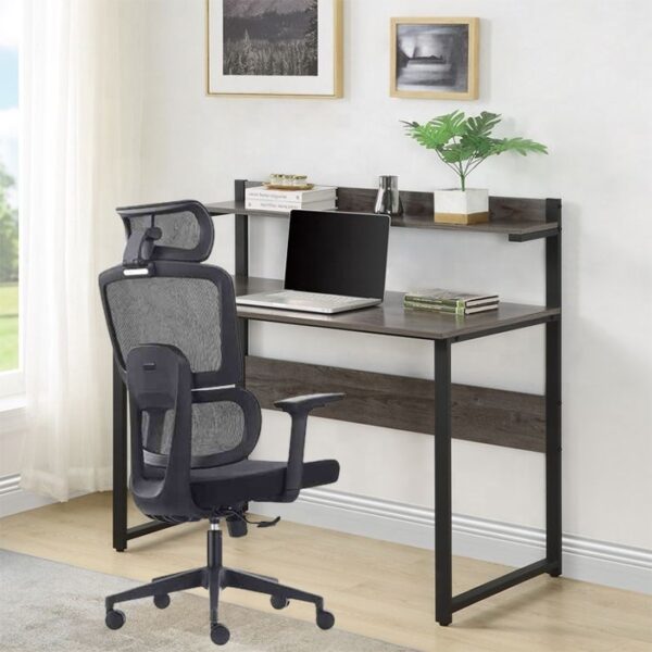 Executive desk, conference seat, waiting sofa, coat hanger, metallic cabinet, orthopedic seat