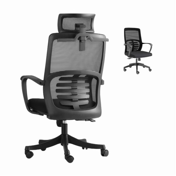ergonomic seat, mesh seat, workstation, office seat, credenza, boardroom table, executive seat, safe, metallic cabinet, coat hanger, conference seat