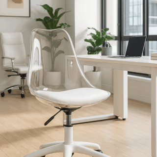 orthopedic seat, coat hanger, reception desk, executive desk, waiting bench, pedestal, metallic cabinet, credenza, Eames table, study desk, training seat