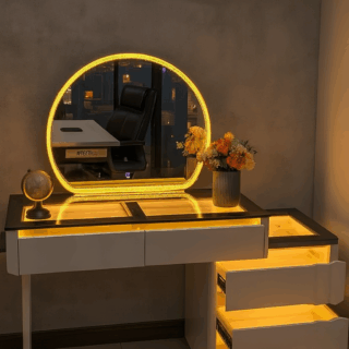reception desk, boardroom table, ergonomic seat, coffee table, visitor seat, banquet, metallic cabinet, credenza, safe