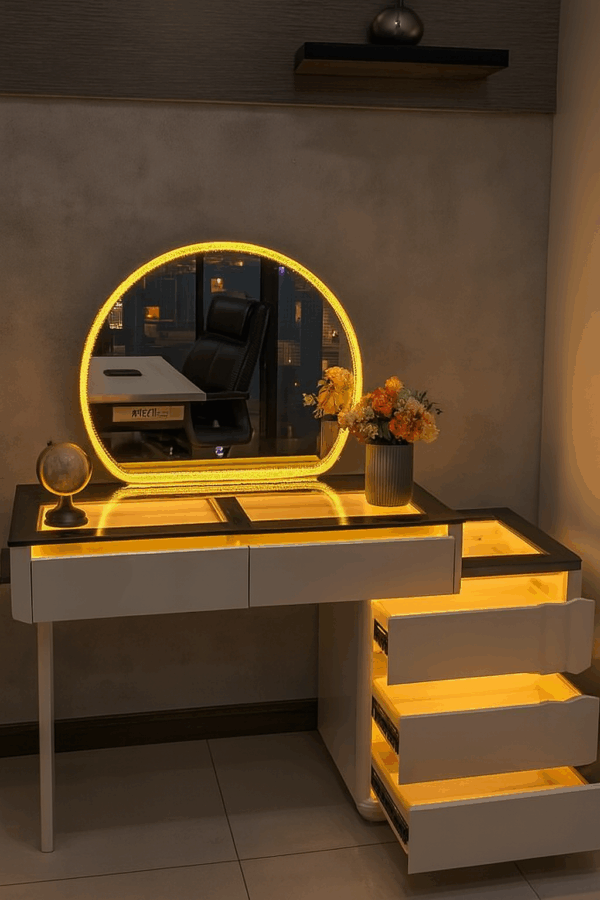 reception desk, boardroom table, ergonomic seat, coffee table, visitor seat, banquet, metallic cabinet, credenza, safe