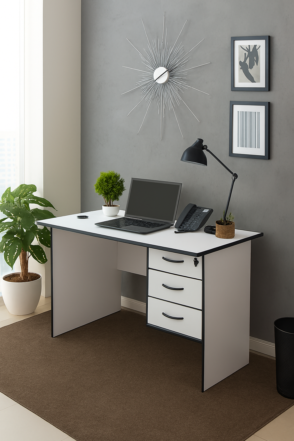 office desk, executive seat, orthopedic seat, waiting bench, coffee table, safe, conference seat, banquet, visitor seat, credenza, boardroom table, filling cabinet