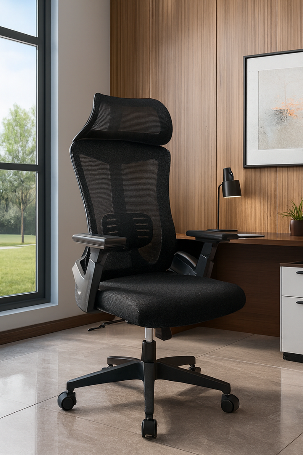 adjustable desk, pedestal, boardroom table, ergonomic seat, banquet seat, visitor seat, boardroom table, coat hanger, safe, credenza