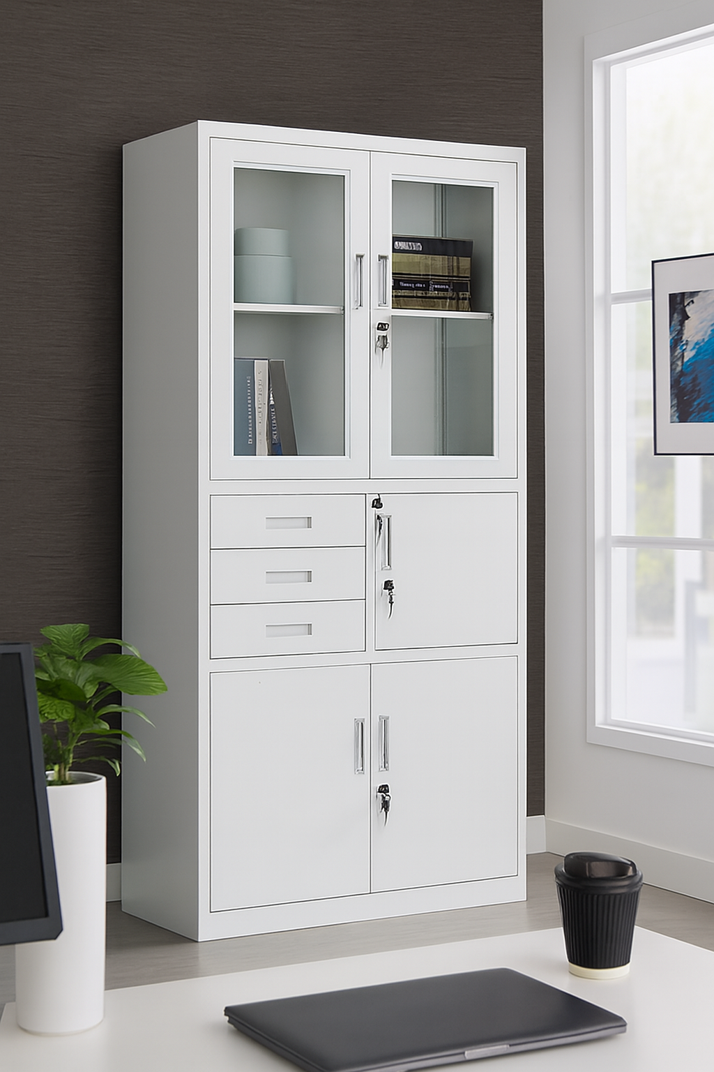 coffee table, boardroom table, ergonomic seat, waiting bench, filling cabinet, waiting sofa, executive seat