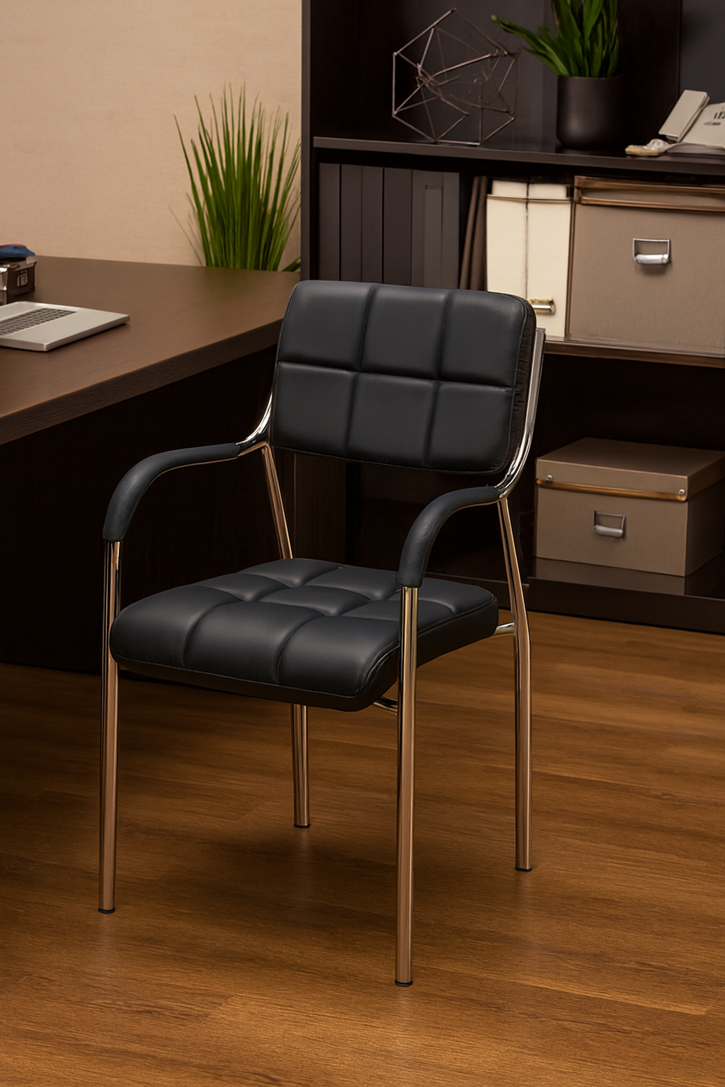 workstation, reception desk, filling cabinet, ergonomic seat, waiting bench, visitor seat, advanced desk